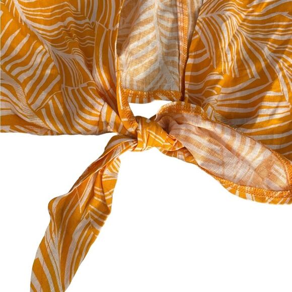 NWT Shade&Shore BEACH OUTFIT Set Women XL Boho Orange Crop Front Tie Lightweight - Picture 3 of 14